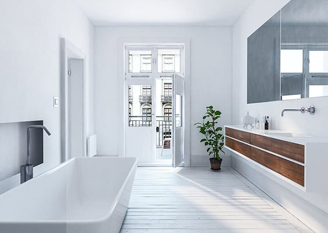 Badezimmer Weiß