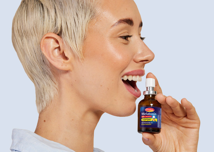 MelatoninSpray-Anwendung