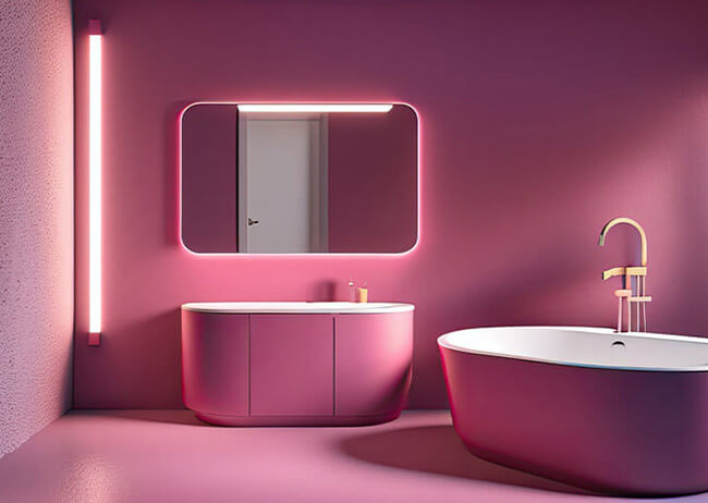 Badezimmer Pink