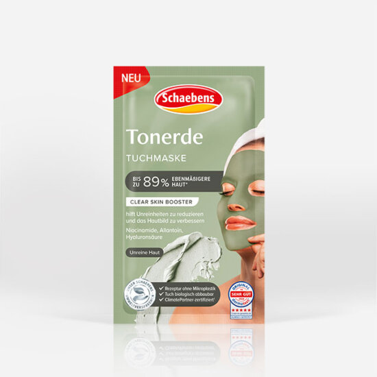 Teaserbild der Schaebens Tonerde Tuchmaske