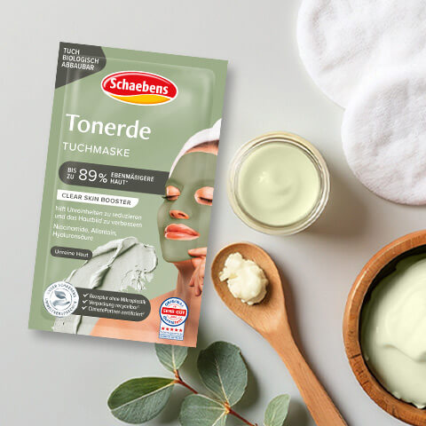 Tonerde-Tuchmaske-von-Schaebens-Flatlay